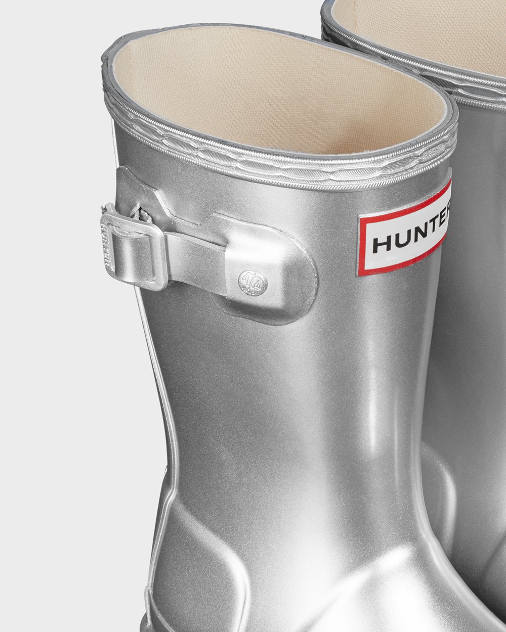 Botas De Agua Hunter Niños Original Little Metallic - Plateadas - Argentina 7214LQGZJ